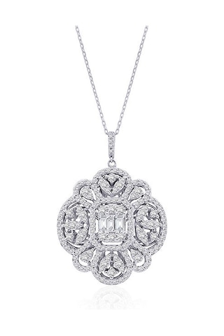 2.05 Karat Baget Pırlanta Kolye 75932946