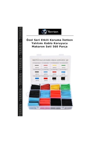 Özel Seri Etkili Koruma İletken Yalıtımı Kablo Koruyucu Makaron Seti 560 Parça
