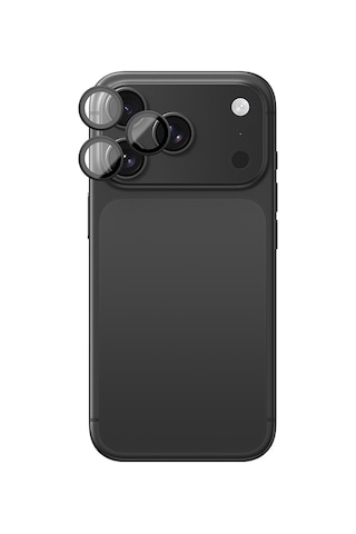 Apple iPhone 18 Pro Max Uyumlu Amazingthing Titan Vision Sapphire Ar Kamera Lens Koruyucu Aparatlı Siyah