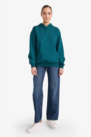 Defacto Relax Fit Kapüşonlu Basic Düz Kalın Sweatshirt D9935ax25wngn246 Yeşil-gn246