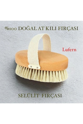 %100 Doğal At Kılı Selülit Fırçası Çatlak Selülit Ve Batık Tüy Karşıtı Vücut Temizleme Premium
