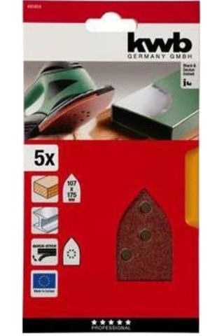 493408 Üçgen Zımpara 80 Kum 5 Adet 107x175 Mm