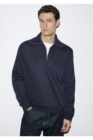 Mavi - Yarı Fermuarlı Lacivert Sweatshirt 0s10539-83699 Lacivert