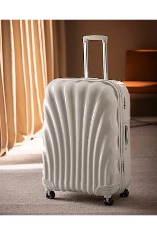 Madame Coco Huitre Valiz/bavul - Bej - Büyük Boy 8684427033920 Ekru