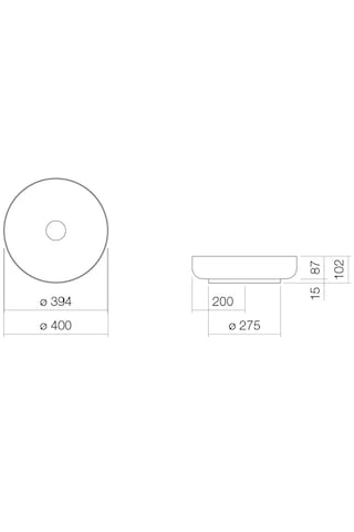 Alape Yuvarlak Çanak Lavabo - Koyu Demir - 40 Cm - 3509000190 Koyu Demir