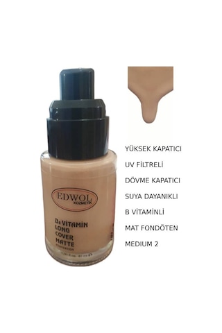 Edwol Long Cover Matte Foundation NB2 Medium