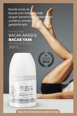 Ecc Health Koltuk Altı, Bacak Yanı, Genital Bölge İçin 3'lü Beyazlatıcı Bakım Seti