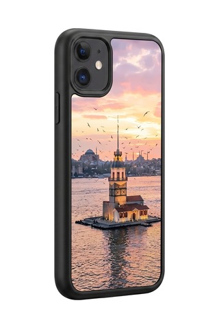 İphone 11 Uyumlu Kızkulesi Desenli Kamera Korumalı Darbelere Dayanıklı Kılıf 1257-kızkulesi-iphone11