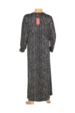 Hesna Kadın Minel Battal Beden Kuplu Boydan Siyah Elbise Desen 21 Siyah