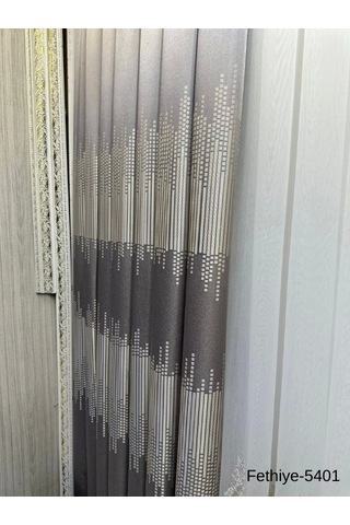 Nivemeshome Fethiye 614178 Gri V-5401 1/3 Sık Pileli Fon Perde Apm Gri