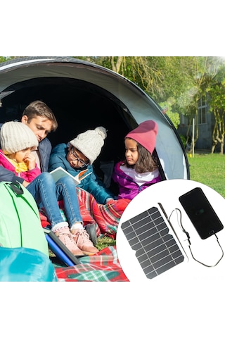 Springsun 5w Usb Taşınabilir Güneş Paneli - Su Geçirmez, Kamp Ve Telefon Şarjı İçin Monokristal Solar Hücre