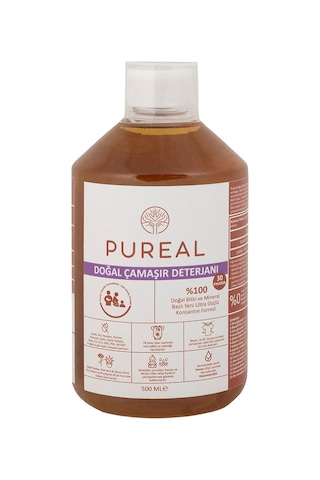 Pureal Doğal Çamaşır Deterjanı - 30 Yıkama - Kokulu 500 Ml