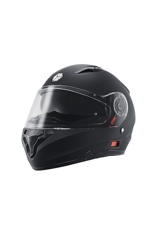 Motoanl Motosiklet Çene Açılır Kask Güneş Vizörlü Ce Motor Kaskı Mat Siyah