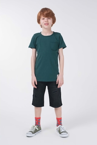 Brz Kids Erkek Çocuk Kısa Kollu T-Shirt Haki