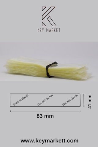 Key Market Güvenlik Emniyet Bandı 48 MM Ağız Çapına Uygun 83 x 41 MM Baskılı 100'lü Key Market Güvenlik Emniyet Bandı 48 MM Ağız Çapına Uygun 83 x 41 MM Baskılı 100'lü