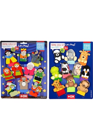 2 Set - 20 Parça Tox Masal Kahramanları Ve Vahşi Hayvanlar Parmak Kukla
