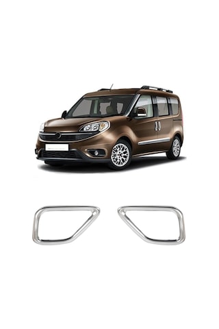 Fiat Doblo Uyumlu 2014 ve Üzeri Krom Sis Far Çerçevesi Paslanmaz Çelik