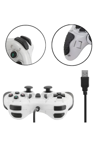 Kablolu Çift Titreşimli Pc Konsol Oyun Kolu Gamepad Al4630 Yk6005