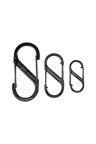 Nite Ize S-Biner Paslanmaz Çelik Karabina 3lü Paket Çok Renkli