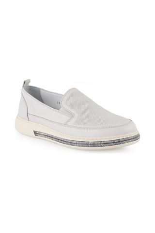 Libero Lz5902 Kadın Hakiki Deri Slip-on Ayakkabı - Eva Tabanlı Günlük Konfor Modeli Beyaz