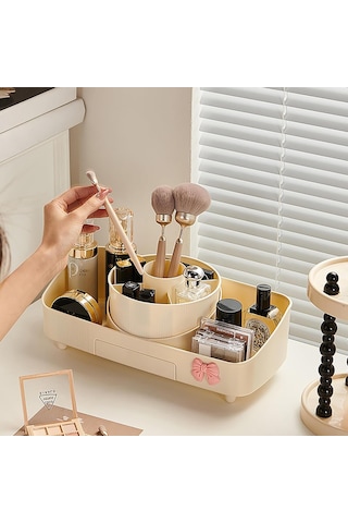 Aydınlatmalı Aynalı Döndürülebilir Makyaj Düzenleyici Krem