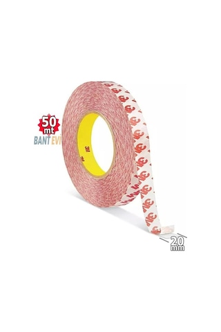 3m 9088 Çift Taraflı Bant 20mmx50m Şeffaf Yüksek Performans Bandı 3m Gpt-20