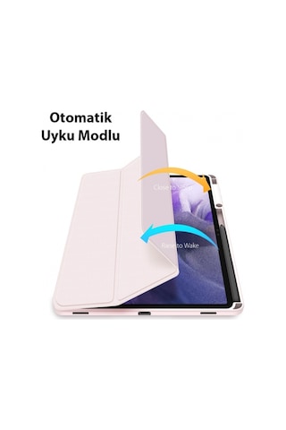 More TR Dux Ducis SM Galaxy Tab S8 Plus(X800-X806) S7 FE (T730-T736B) S7 Plus(T970-T976B) Kılıf Toby Series - Pembe