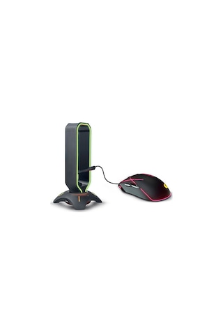 Rm-h66 Guard Siyah Rgb Işıklı 2 Usb Port Kulaklık Için Stand