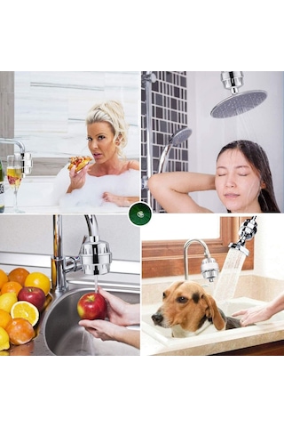10 Aşamalı Banyo Su Filtresi Klor Ağır Metalleri Filtrelenmiş Duş Başlığı, 1 Filtre İle Kaldır Gümüş