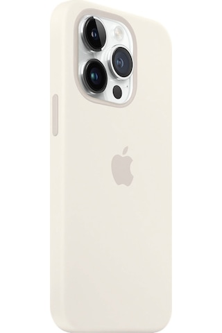 Apple Uyumlu iPhone 15 Pro Logolu Kılıf Lansman Silikon Kılıf - Beyaz