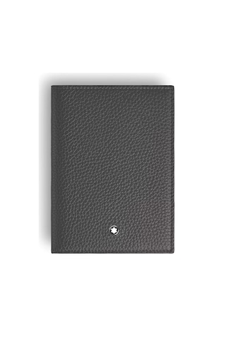 Mont Blanc Montblanc Grain Deri Pasaport Kılıfı 223063 Gri