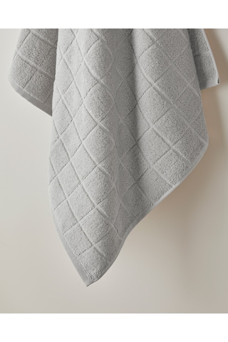 English Home Chequer Pamuk Banyo Havlusu 80x150 Cm Gri Gri