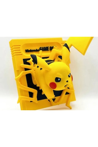 Gameboy Kartuşundan Fırlayan Pikachu Üç Boyutlu Özel Tasarım Kole