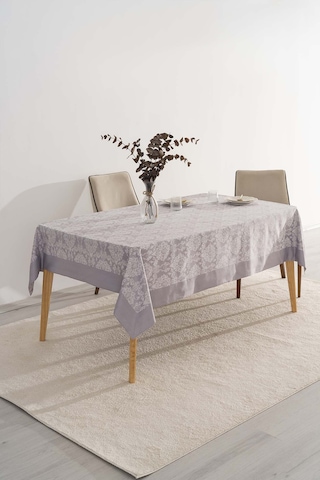 Damascus Gri Masa Örtüsü 160x220 Cm Çok Renkli