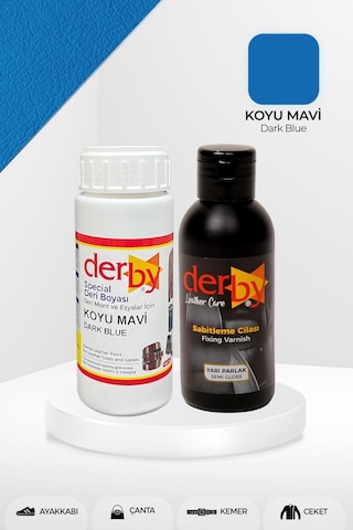 Derby Deri Mont Boyası ve Sabitleme Cilası 100 G Set