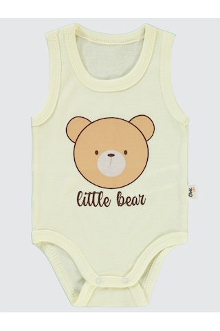 Civil Baby Erkek Bebek Çıtçıtlı Badi 1-36 Ay Fil Dişi Fil Dişi