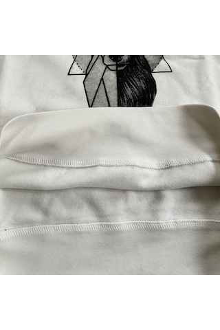 Deer Kadın Sweatshırt Ekru Renk Ekru