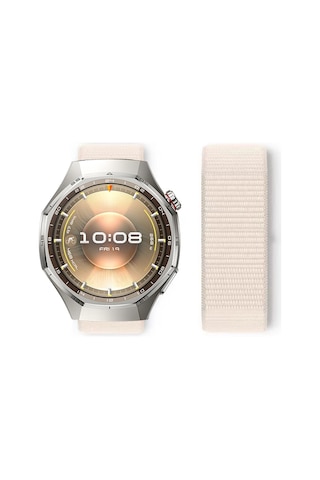 Huawei Watch Gt6 Pro 46mm İle Uyumlu Ayarlanabilir Cırt Cırtlı Yumuşak Spor Kumaş Örgü Kordon