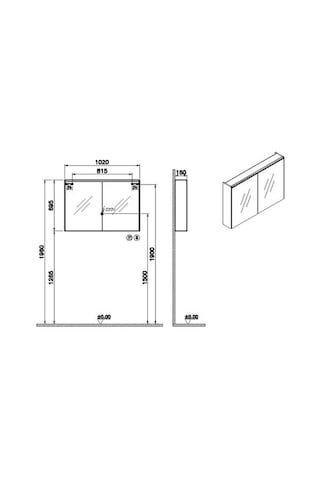 VitrA Core Dolaplı Ayna 100 Cm Led 66912 Krom