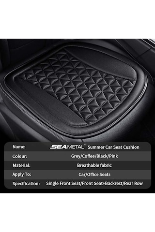 Seametal 3d Üçgen Izgara Araba Koltuğu Kapağı Evrensel Koltuk Koruyucu Arka Koltuk Minderi Ön/arka Araba Masaj Kapakları Rear Seat