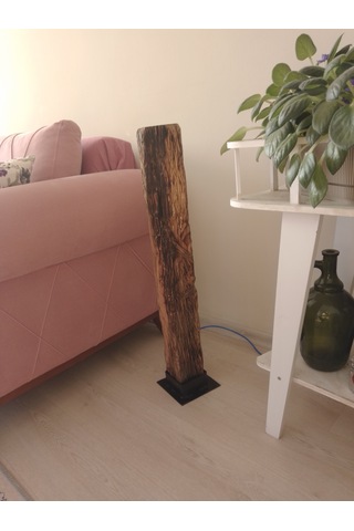 Elyapımı Doğal Ahşap Kütük Dekoru - Minimalist Salon & Ofis Köşe Objesi 001