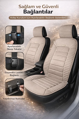Hyundai Tucson 2010 Ve Sonrası Uyumlu Vento Serisi Bej 2'li Minder Seti
