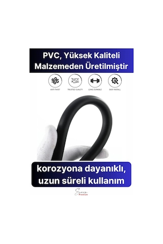 Siyah Dayanıklı Esnek Kırılmaz Çatlamaz Patlamaz Sızdırmaz Pvc Banyo Duş Musluk Hortumu 1,5 Metre Çok Renkli