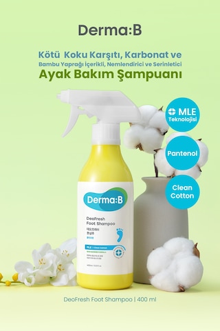 Kötü Koku Karşıtı, Nemlendirici Ve Serinletici Ayak Şampuanı Derma:b Deofresh Foot Shampoo Cotton