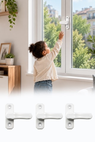 3lü Set Çocuk Pencere Emniyet Kilidi Vidalı Pvc Pimapen Güvenlik Kilidi