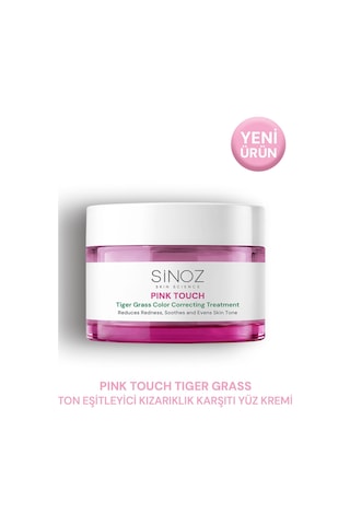 Sinoz Pink Touch Tiger Grass Anında Ton Eşitleyici Onarıcı Yüz Bakım Kremi 15 ML