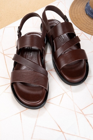 Ducavelli Roma Hakiki Deri Erkek Sandalet, Hakiki Deri Sandalet