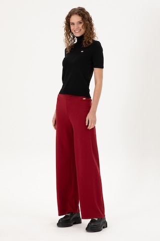 U.S. Polo Assn. Kadın Vişne Loose Fit Triko Pantolon 50297151-VR223
