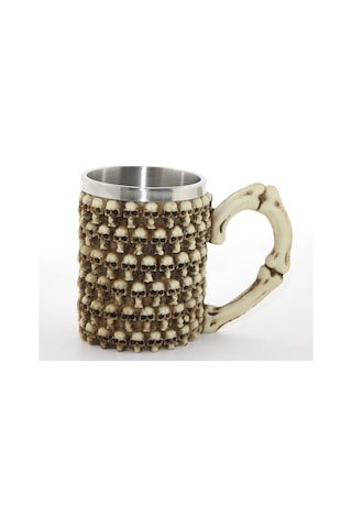3 Adet Paslanmaz Çelik Kurukafa Kupa Bardak Metal Kupa, Kurukafa Tasarımlı Skull Mug, Kahve Kupası