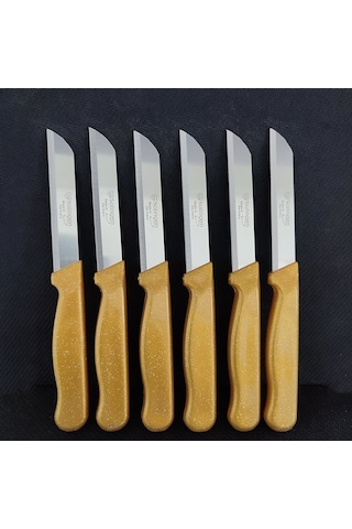 Solingen Simli Gold Renkli Tırtıklı Bıçak 6 Adet